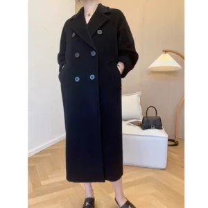 Max High Quality Women Coat Winter Women's Jacket 10% Cashmere 90% Wool  Classic Camel  High-End Wool Coat 2024 New